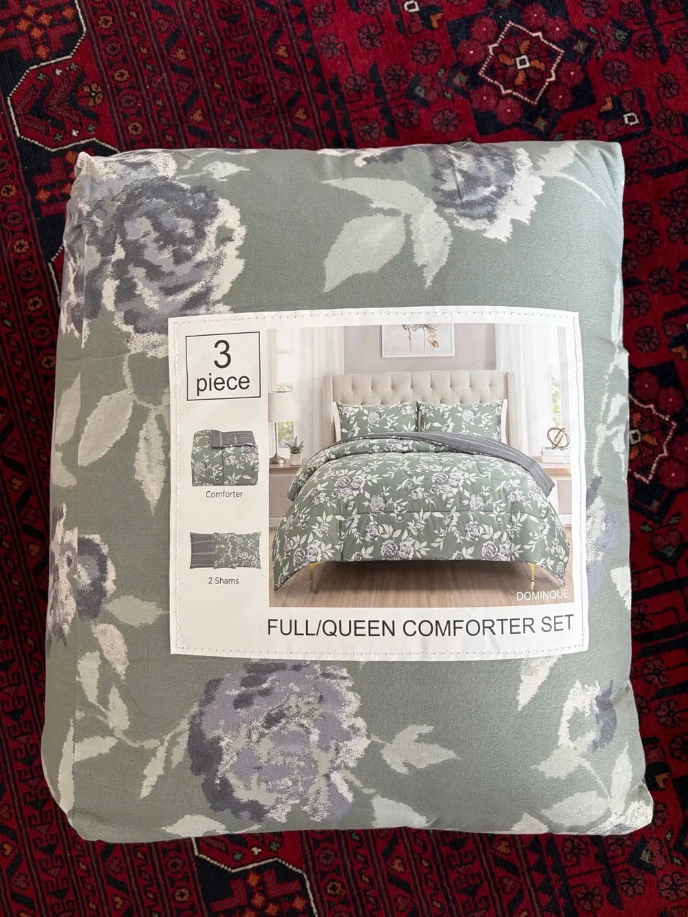 FLORAL FULL/QUEEN COMFORTER SET